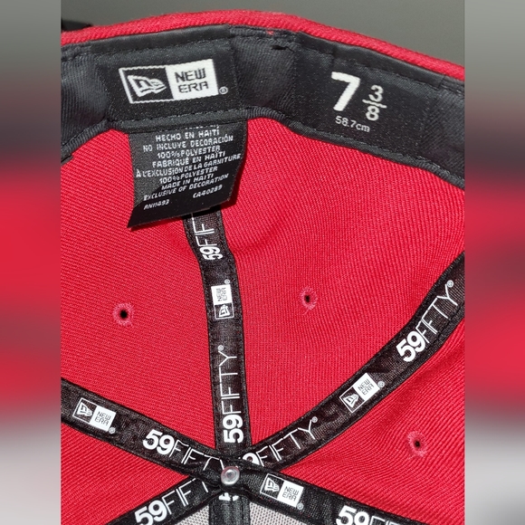 Cincinnati Reds New Era  Red/White Side Patch 59FIFTY Fitted Hat, Size 7… - Picture 8 of 10